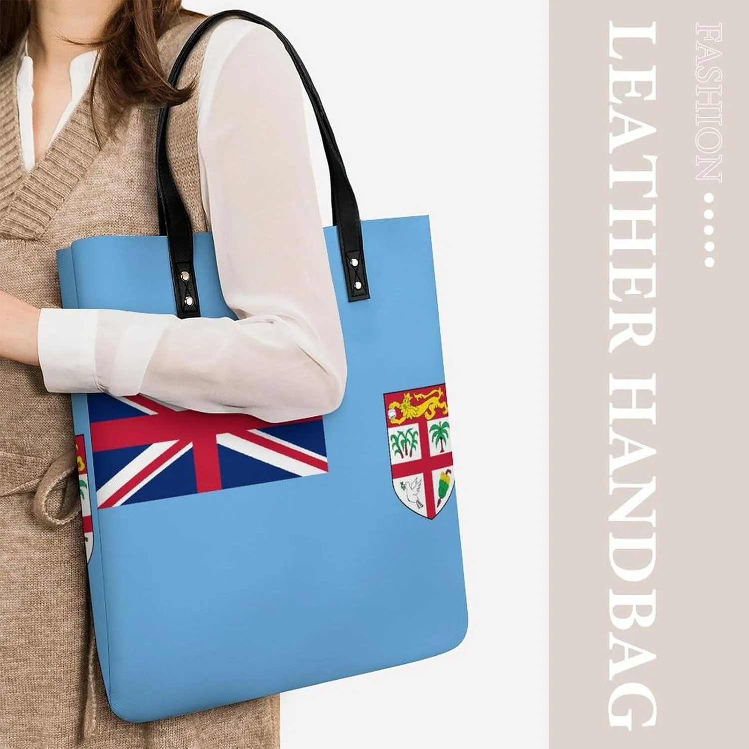 Marshall Lslands Flag Women's Leather Hobo Handbag Stylish Tote for Everyday Essentials