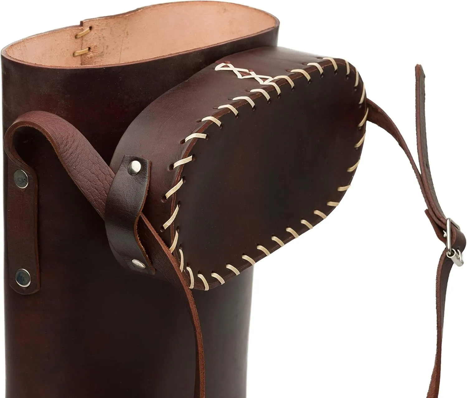 Matero Bag for Yerba Mate Gourd and Thermos, Leather, Handle and Shoulder Strap, Essential for Travel and Home Use