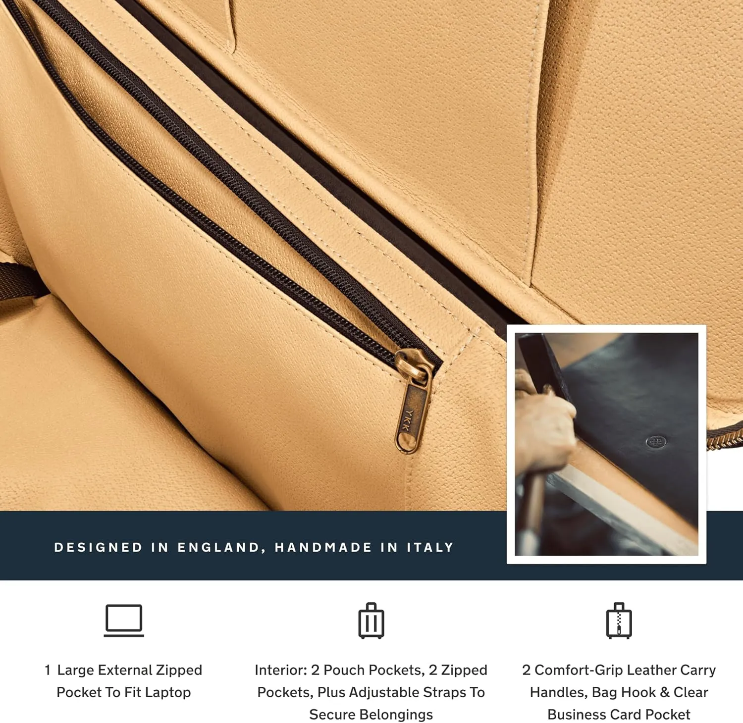 Maxwell Scott - Personalized Luxury Leather Wheeled Rolling Trolley Case Luggage - The Piazzale - Chestnut Tan