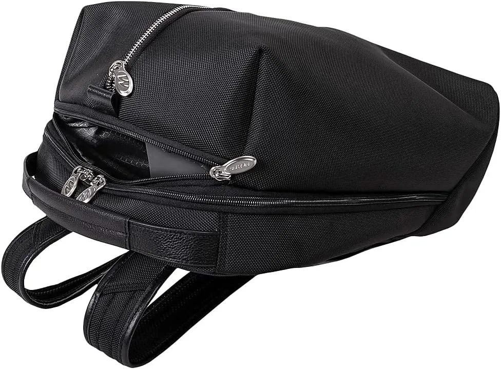 McKlein 17" Nylon, Carry-All, Laptop & Tablet Overnight Backpack- SOUTH SHORE- Black