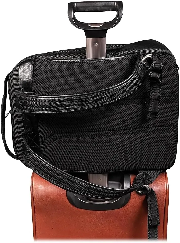 McKlein 17" Nylon, Carry-All, Laptop & Tablet Overnight Backpack- SOUTH SHORE- Black