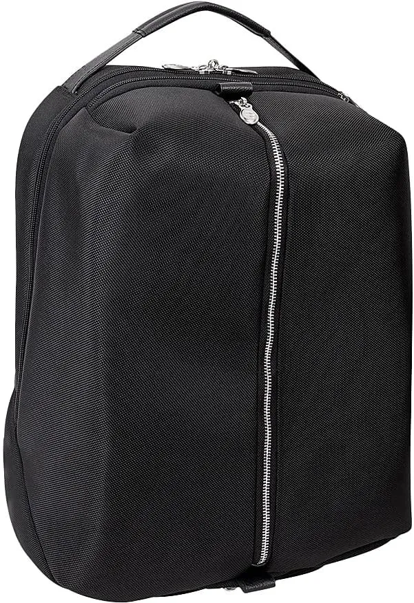 McKlein 17" Nylon, Carry-All, Laptop & Tablet Overnight Backpack- SOUTH SHORE- Black