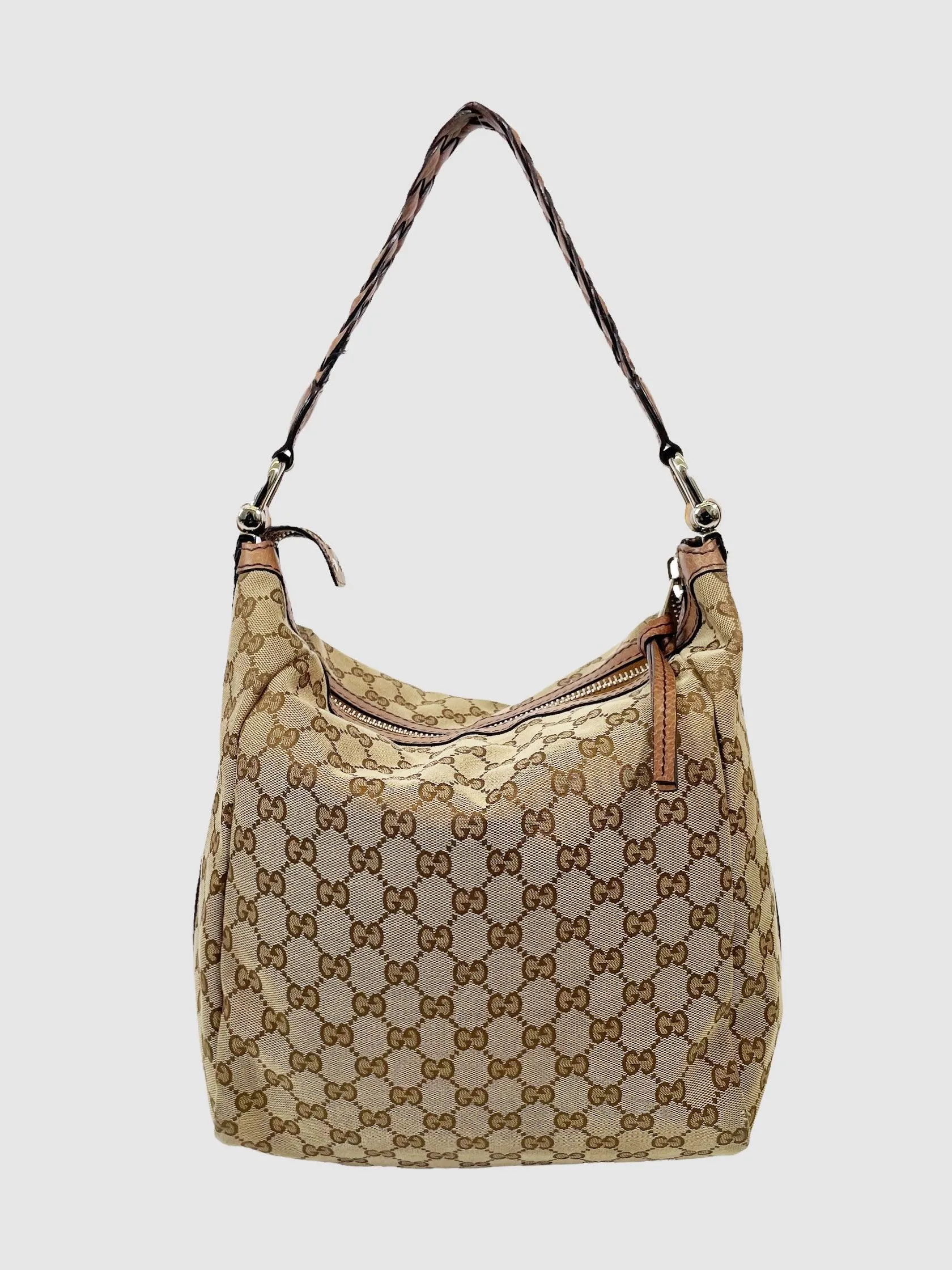 Medium GG Canvas Bamboo Bar Hobo Bag