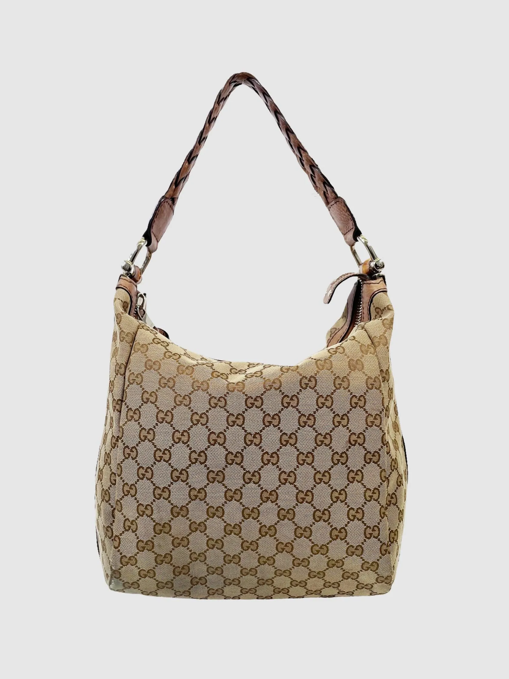 Medium GG Canvas Bamboo Bar Hobo Bag