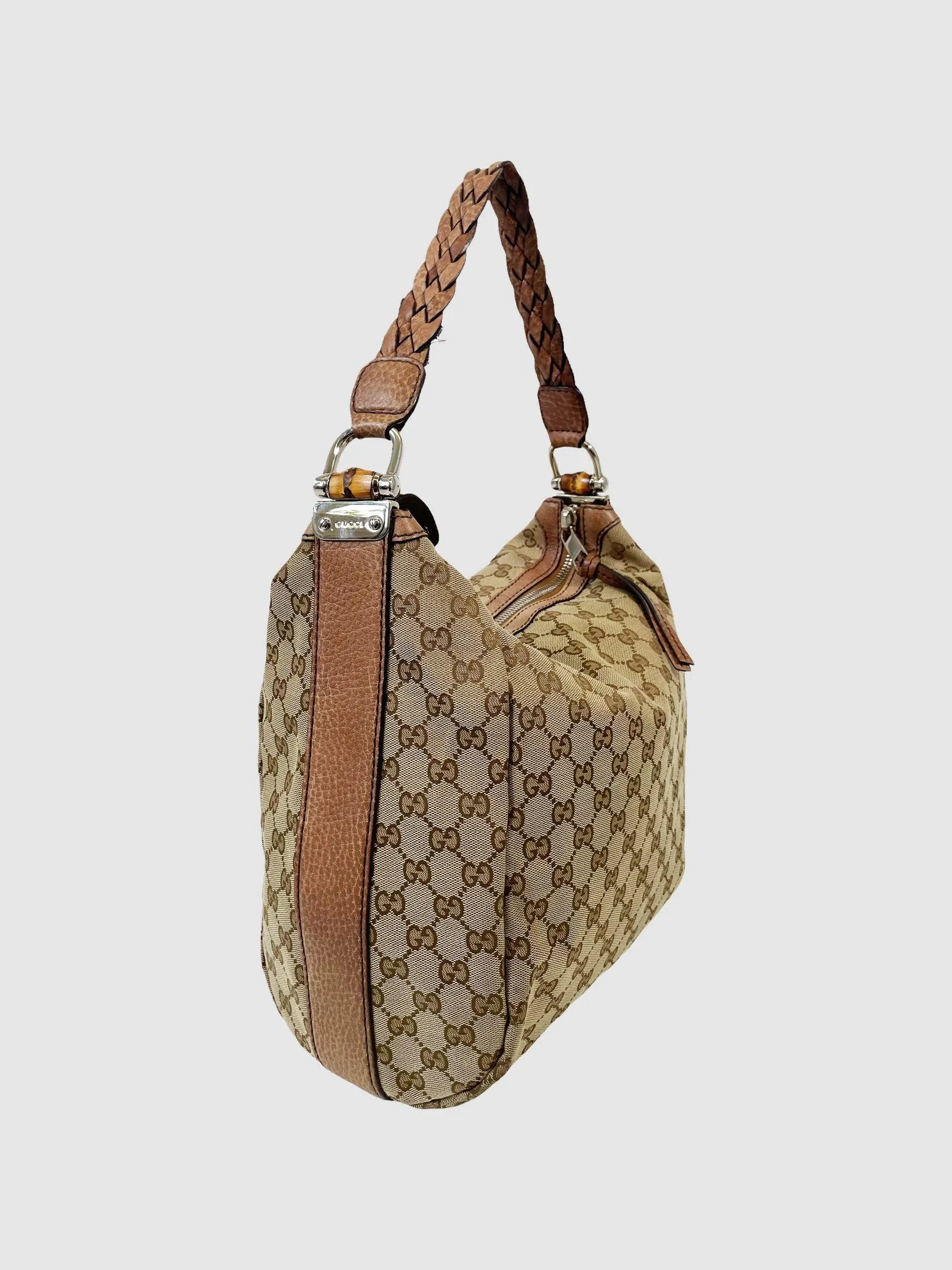 Medium GG Canvas Bamboo Bar Hobo Bag