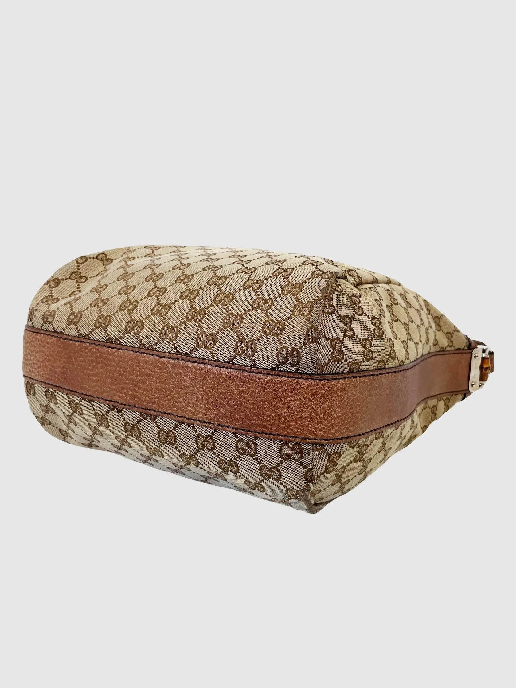 Medium GG Canvas Bamboo Bar Hobo Bag