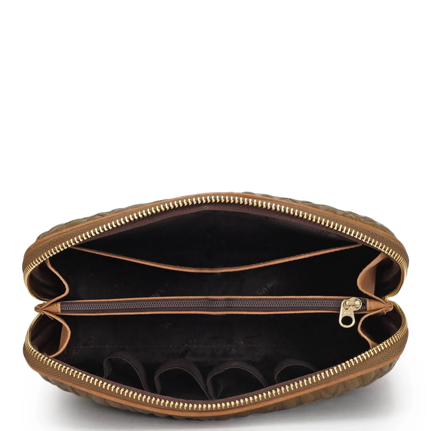 Medium Monogram Leather Multi Pouch - Moss