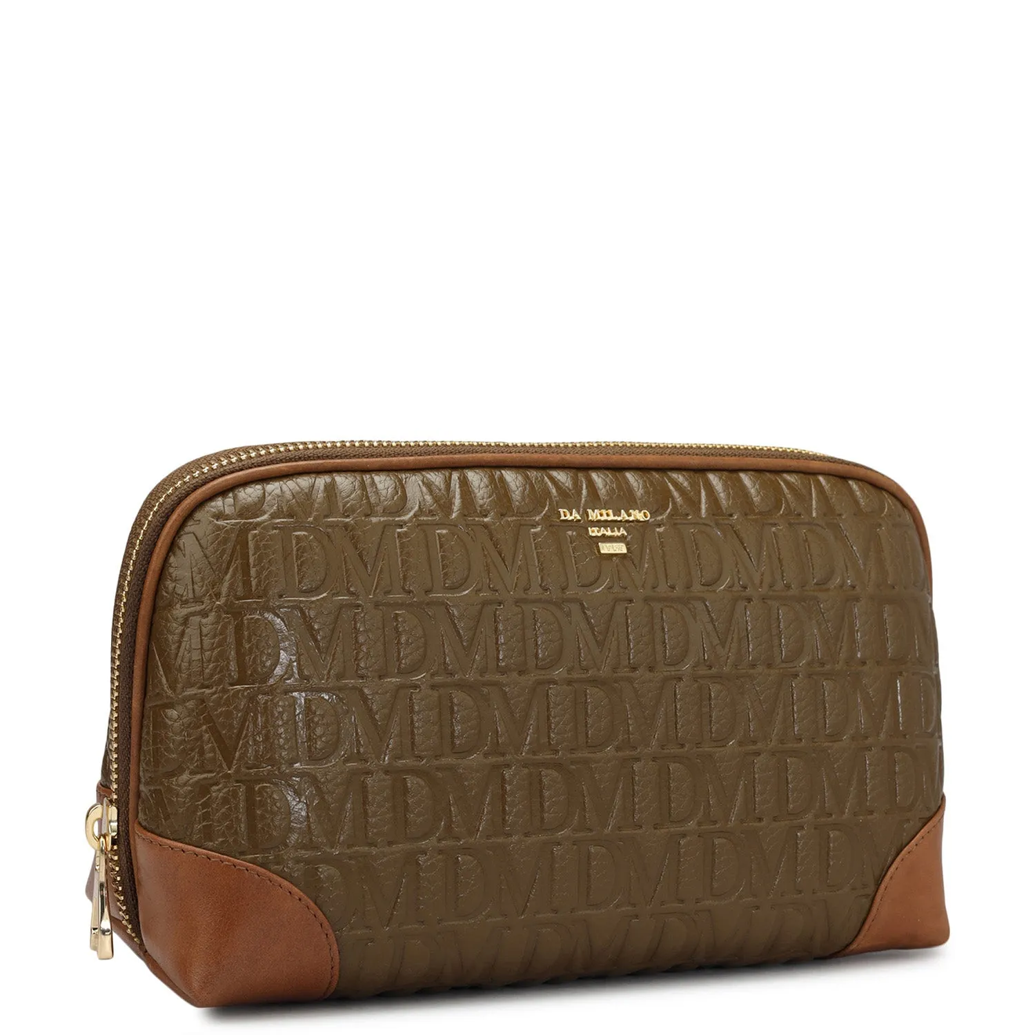 Medium Monogram Leather Multi Pouch - Moss