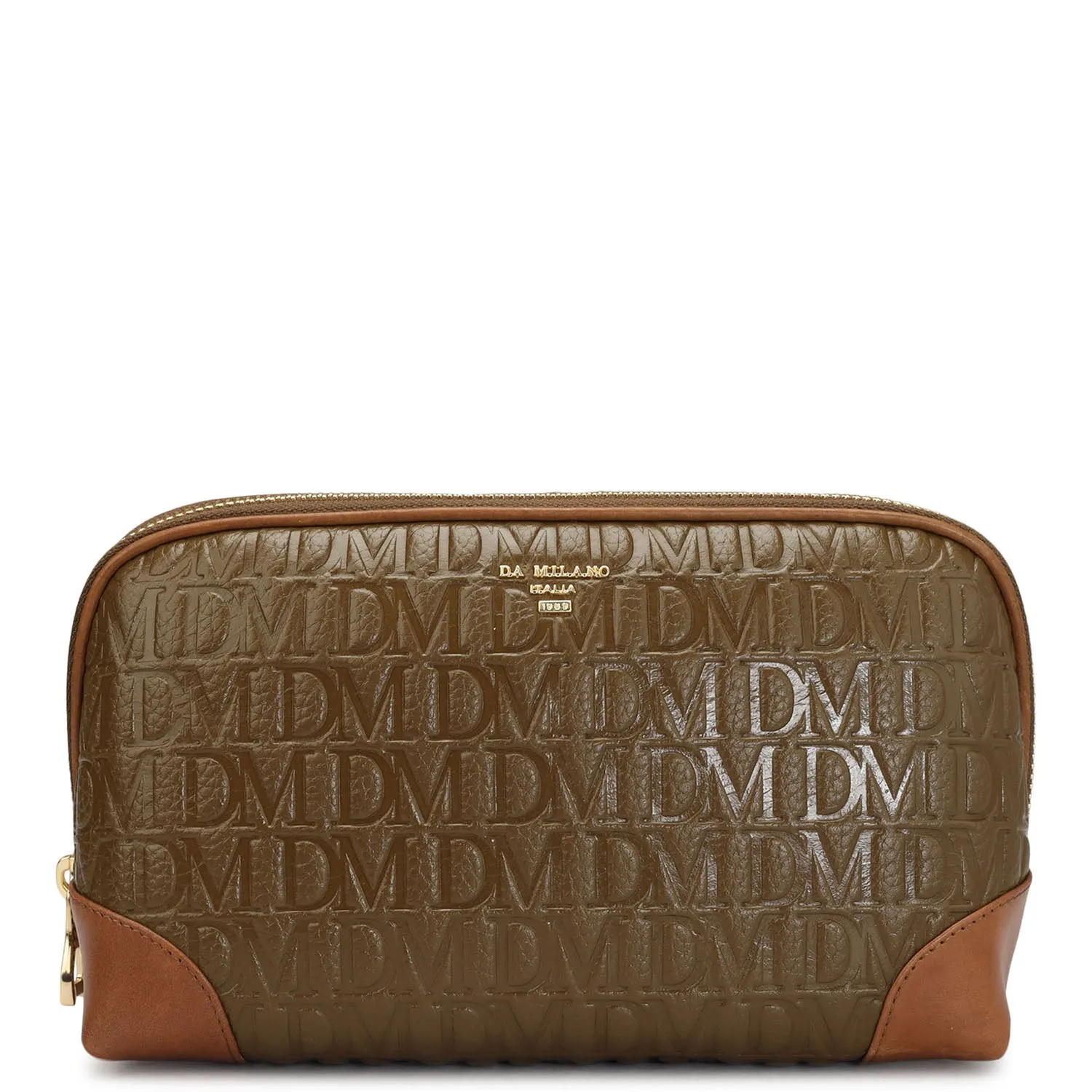 Medium Monogram Leather Multi Pouch - Moss