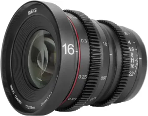 MEKE 16mm T2.2 Large Aperture Manual Focus Prime Low Distortion 4K Mini Cine Lens for Micro Four Thirds M4/3 MFT Compatible with Olympus/Panasonic Lumix Cameras and BMPCC 4K Zcam E2 GH5 GH6 GH7
