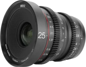 MEKE 25mm T2.2 Large Aperture Manual Focus Low Distortion 4K Mini Cine Lens for Micro Four Thirds Mount Compatible with Olympus Panasonic Lumix Cameras and BMPCC 4K Zcam E2 GH5 GH6 GH7