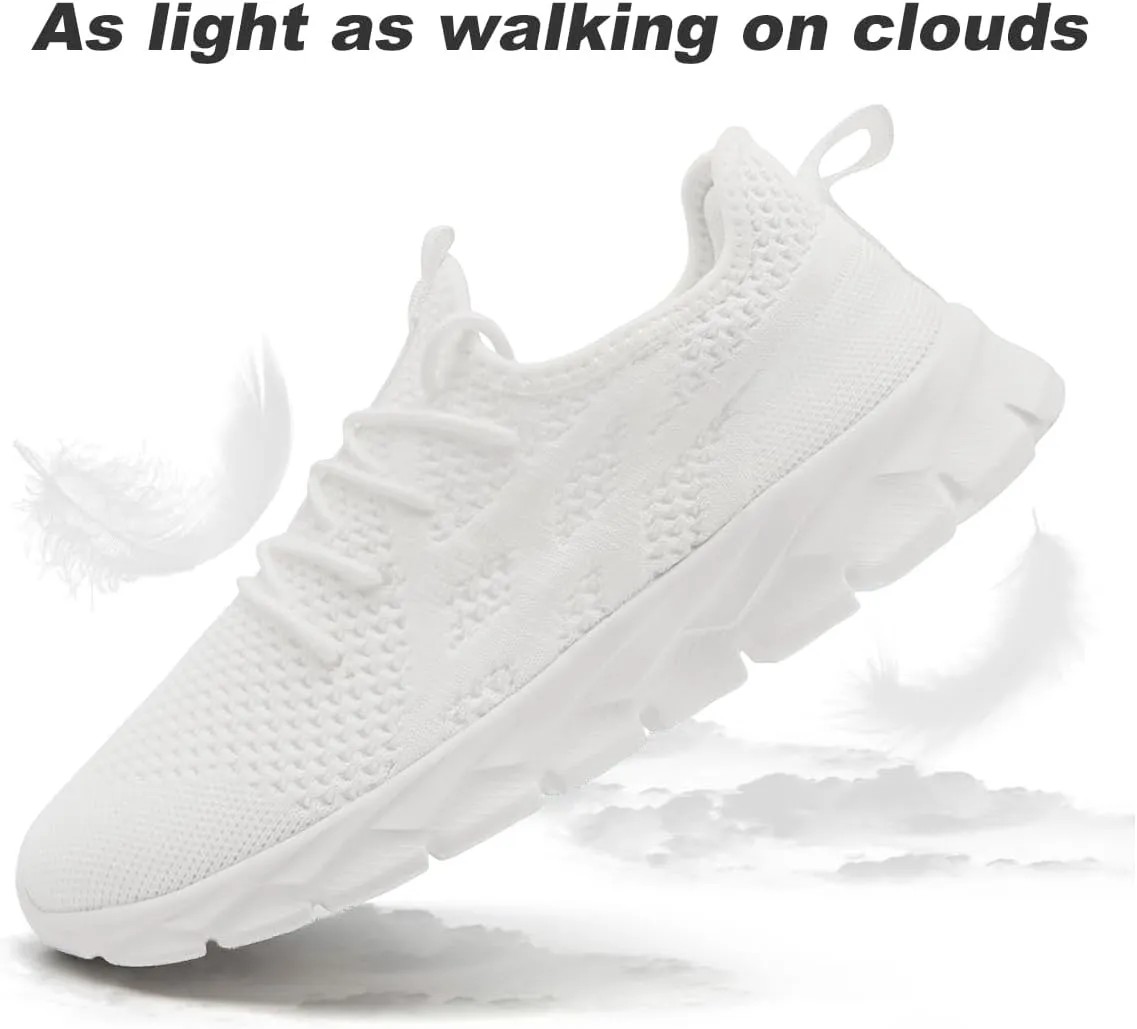 Men Slip On Running Sneakers Tennis Lightweight Non-Slip Athletic Shoes Cushioned Comfort for Walking Gym Fitness & Daily Training Leisure Sports