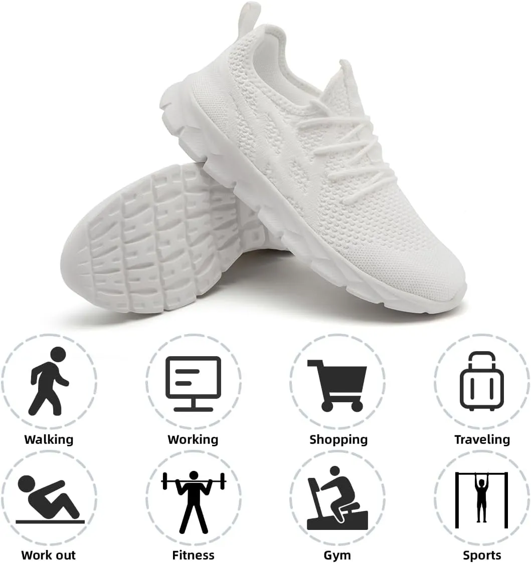 Men Slip On Running Sneakers Tennis Lightweight Non-Slip Athletic Shoes Cushioned Comfort for Walking Gym Fitness & Daily Training Leisure Sports
