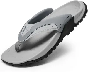 Mens Arch Support Walking Flip Flops Durable Comfort Outdoor Thong Sandals for Men Non Slip Summer Beach Sandals