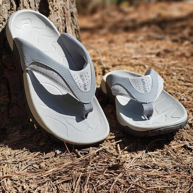 Mens Arch Support Walking Flip Flops Durable Comfort Outdoor Thong Sandals for Men Non Slip Summer Beach Sandals