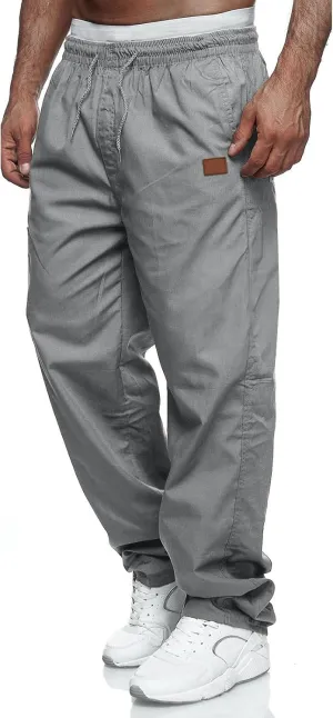 Mens Casual Jogger Pants Relaxed Fit Cargo Pants Drawstring Sweatpants Hiking Outdoor Twill Sport Pants