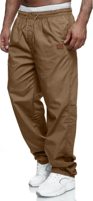 Mens Casual Jogger Pants Relaxed Fit Cargo Pants Drawstring Sweatpants Hiking Outdoor Twill Sport Pants