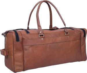 Men's Leather Duffle Bag for Traveling - Stylish Leather Weekender Bag, Overnight Travel Bag, Durable Leather Gym Bag, Perfect Leather Carry On Bag for Men
