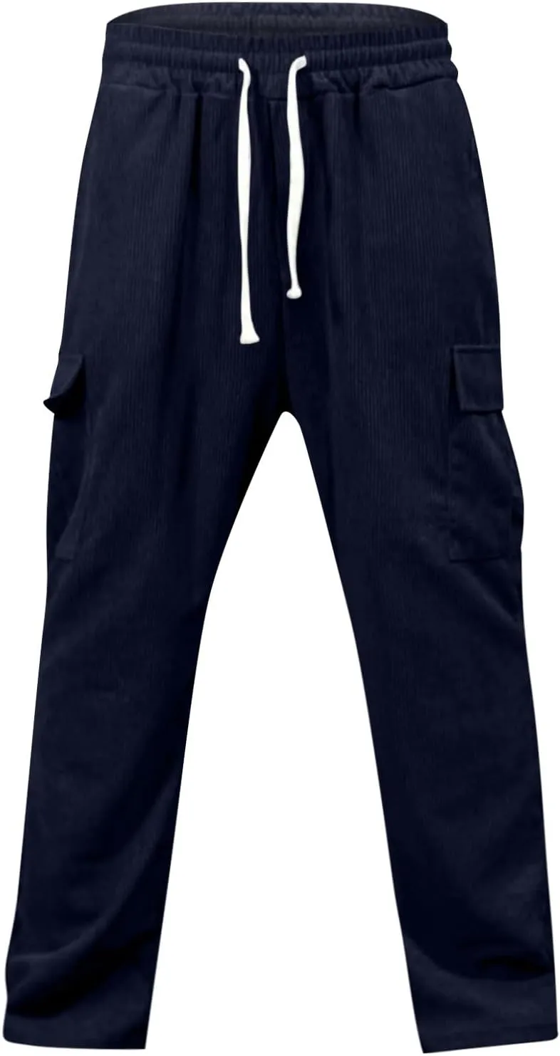 Mens Sweatpants Loose Fit Drawstring Elastic Waist Casual Baggy Pants Summer Hippie Hip Hop Trousers