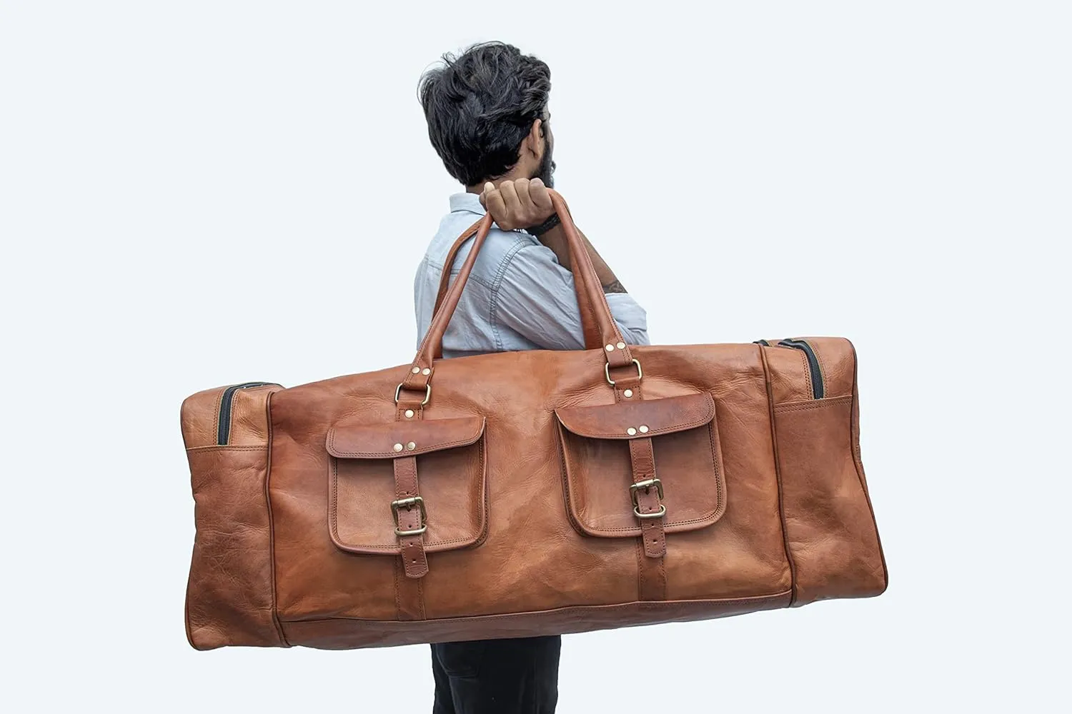 Men's Travel Bags, Brown, 21 inch