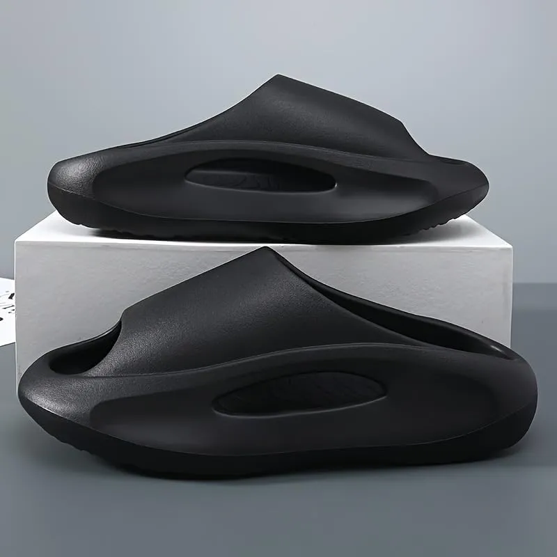 Mens Trendy Street Style Open Toe Breathable Chunky Shoes, Comfy Non Slip Durable EVA