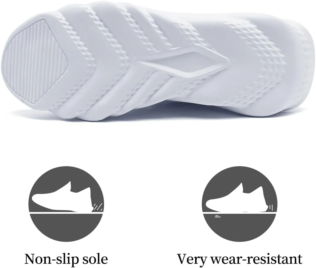 Men's Walking Running Shoes Sneakers Athletic Non Slip On Sports Tennis Fitness Shoes Casual Workout Lightweight Breathable Trainers Gym Fashion Mesh Soft Comfortable Shoe