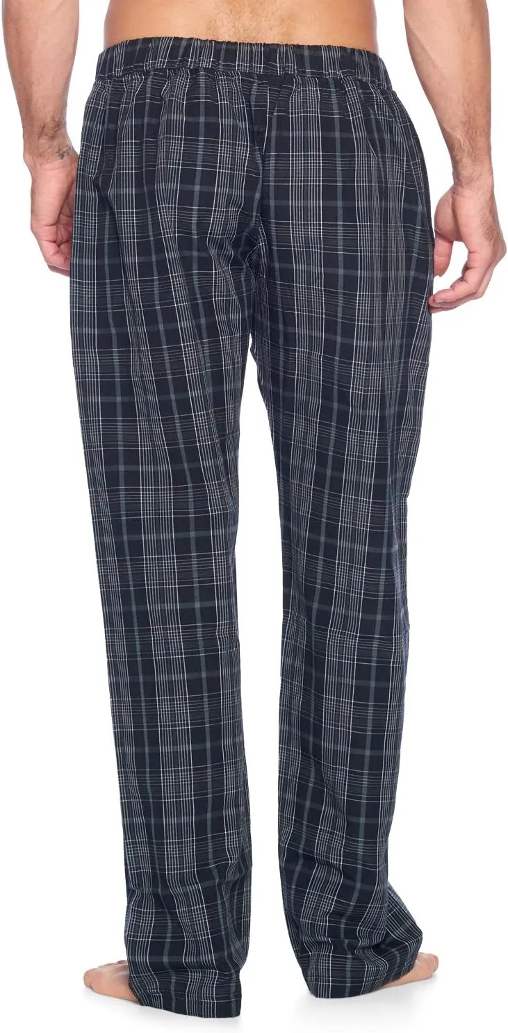 Men’s Woven Plaid Sleep Pajama Pants Long PJ Sleepwear & Loungewear Bottoms