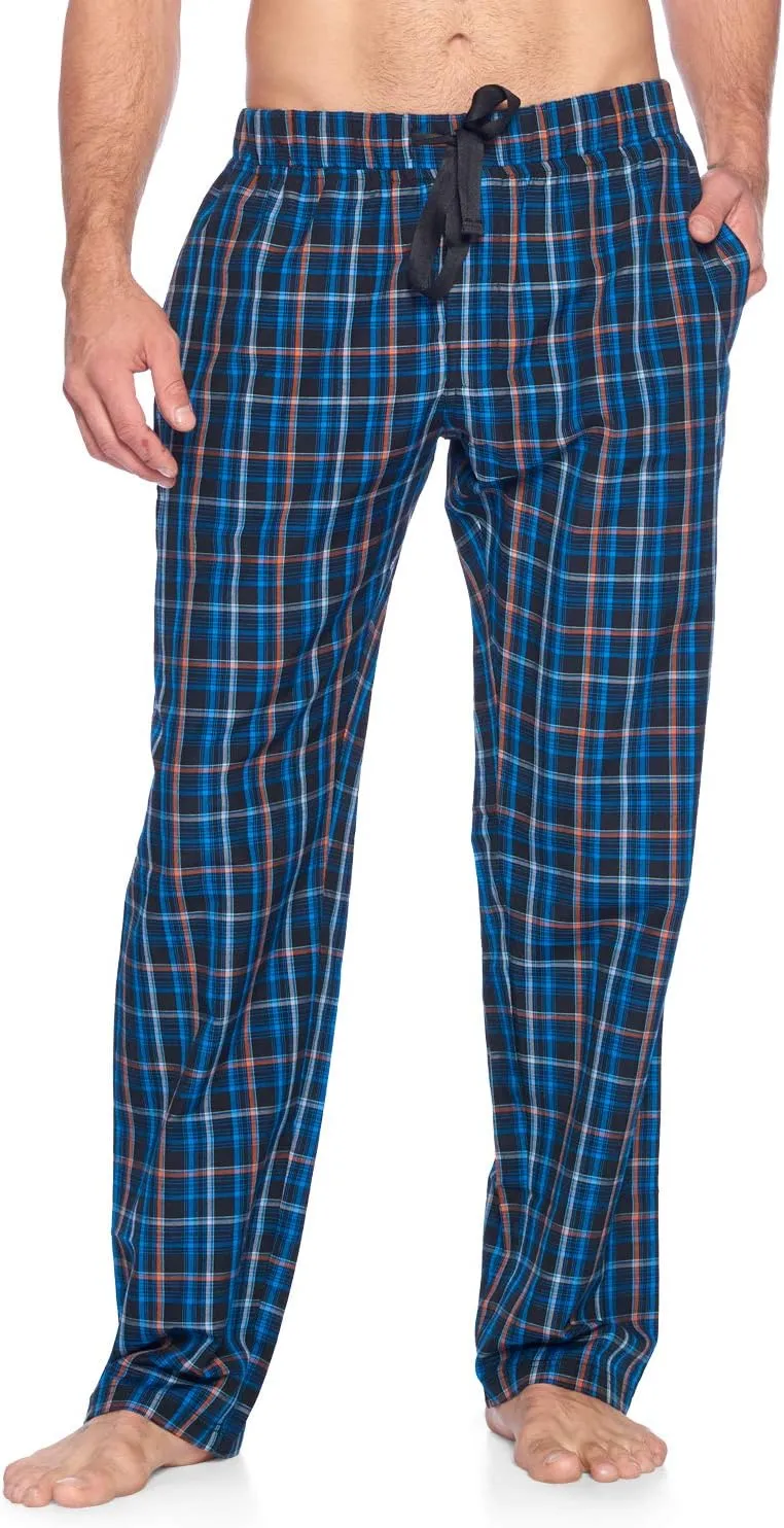 Men’s Woven Plaid Sleep Pajama Pants Long PJ Sleepwear & Loungewear Bottoms