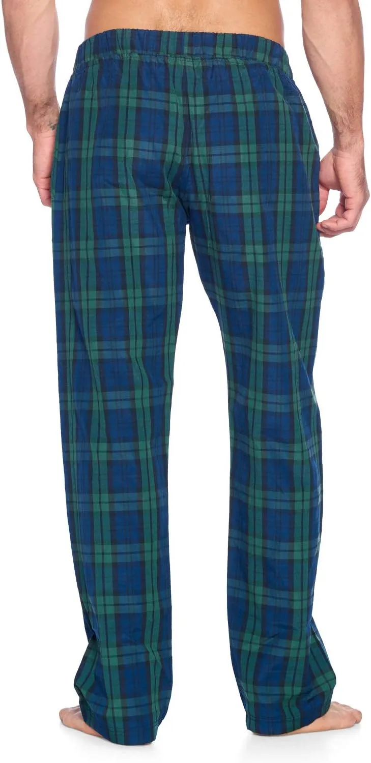 Men’s Woven Plaid Sleep Pajama Pants Long PJ Sleepwear & Loungewear Bottoms