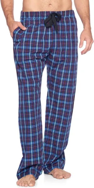 Men’s Woven Plaid Sleep Pajama Pants Long PJ Sleepwear & Loungewear Bottoms