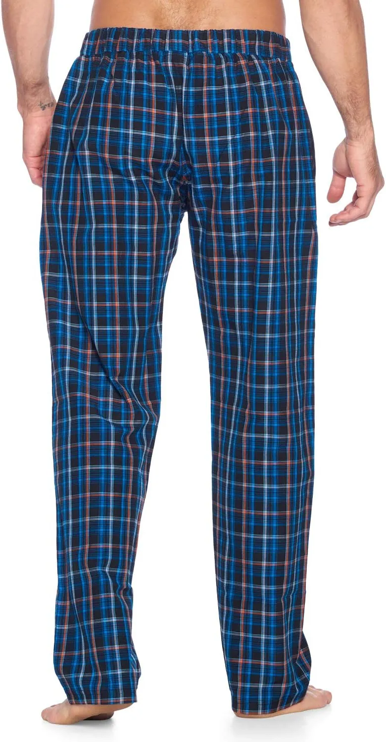 Men’s Woven Plaid Sleep Pajama Pants Long PJ Sleepwear & Loungewear Bottoms