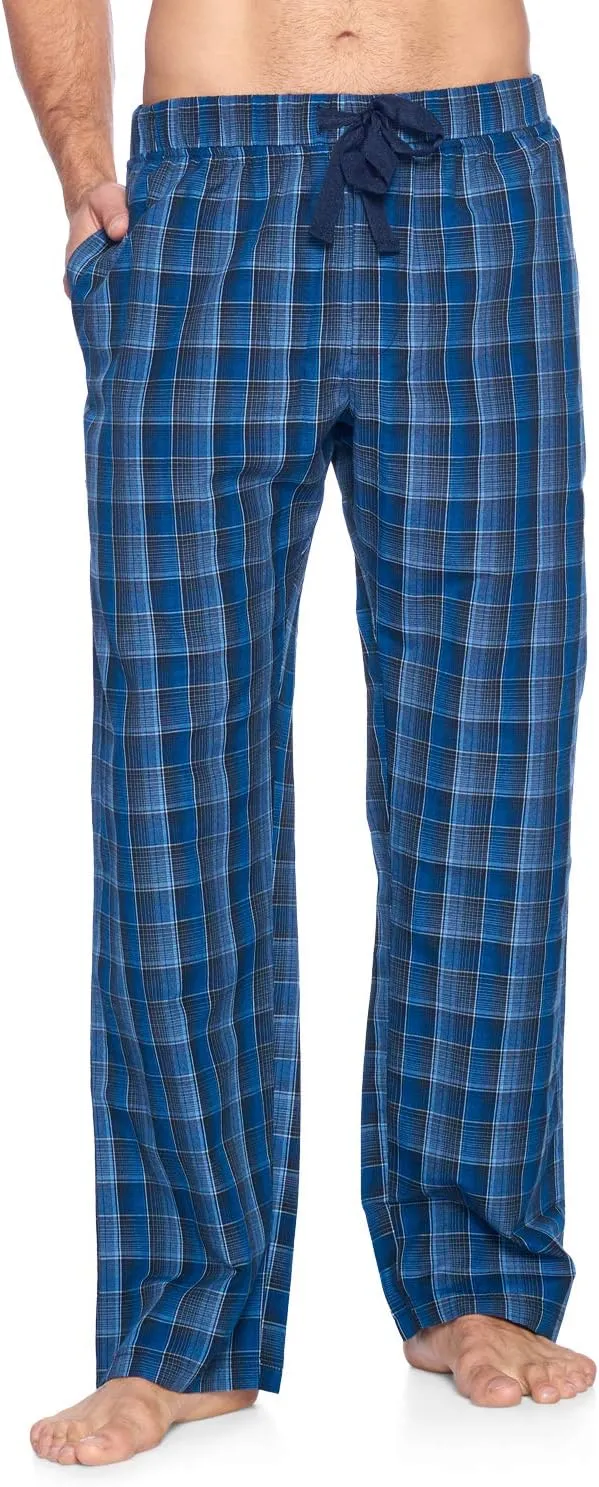 Men’s Woven Plaid Sleep Pajama Pants Long PJ Sleepwear & Loungewear Bottoms