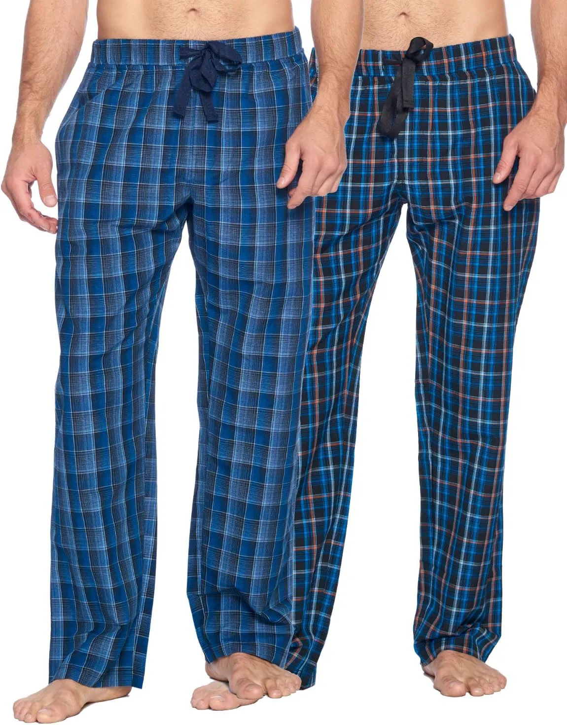 Men’s Woven Plaid Sleep Pajama Pants Long PJ Sleepwear & Loungewear Bottoms