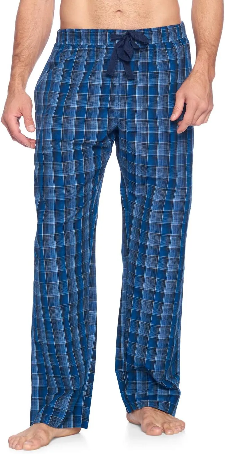 Men’s Woven Plaid Sleep Pajama Pants Long PJ Sleepwear & Loungewear Bottoms
