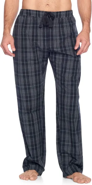 Men’s Woven Plaid Sleep Pajama Pants Long PJ Sleepwear & Loungewear Bottoms