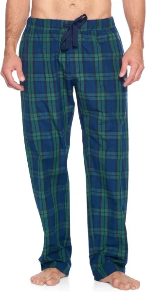 Men’s Woven Plaid Sleep Pajama Pants Long PJ Sleepwear & Loungewear Bottoms