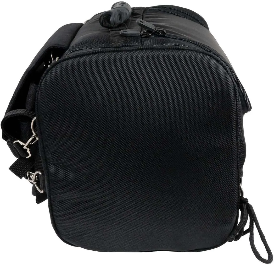 Milwaukee Leather SH684 Medium Black Textile Motorcycle Duffle Style Roll Sissy Bar Bag with Reflective Piping - Medium