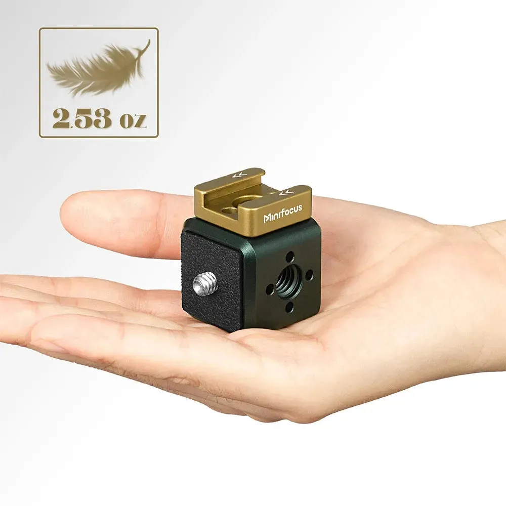MINIFOCUS Multi-Hole Screws Adapter with Cold Shoe Mounts 1/4'' & 3/8'' Thread