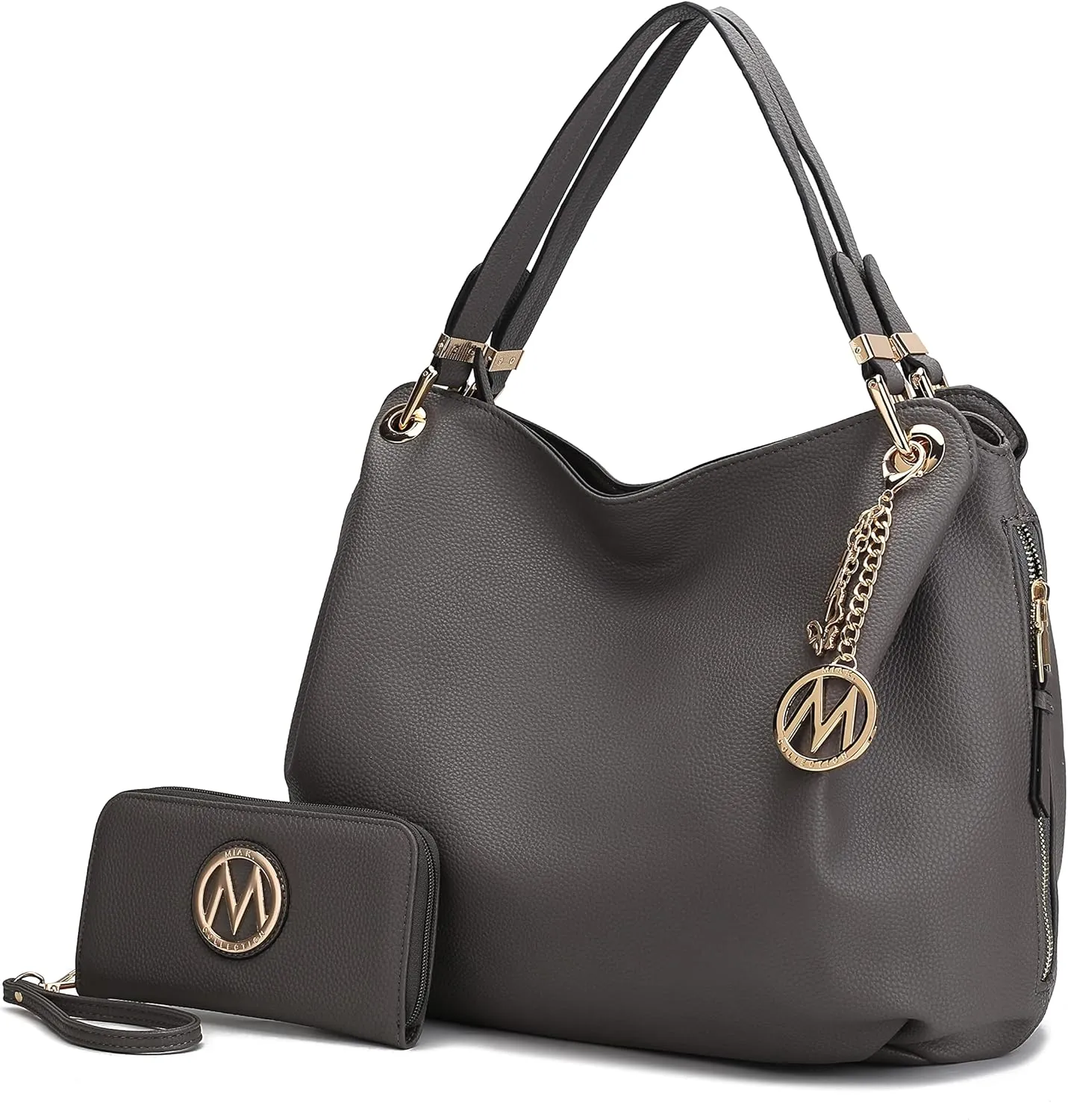 MKF Collection Hobo Bag for Women & Wristlet Wallet, Vegan Leather Handbag Set Shoulder bag Travel Purse by Mia K