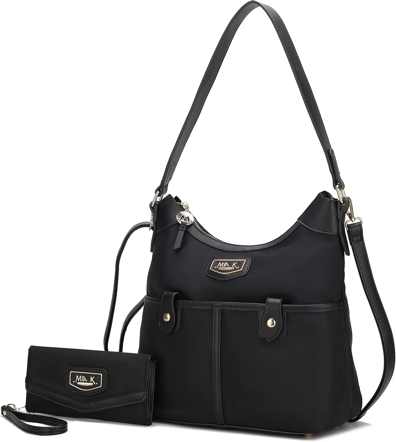 MKF Collection Shoulder Bag for Women, Nylon Handbag Purse, Top-Handle Hobo Bag And Wallet