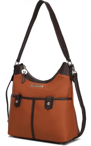 MKF Collection Shoulder Bags for Women, Crossbody Vegan Leather Handbag Purse, Top-Handle Hobo Tote Bag