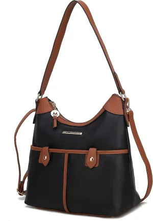MKF Collection Shoulder Bags for Women, Crossbody Vegan Leather Handbag Purse, Top-Handle Hobo Tote Bag
