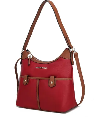 MKF Collection Shoulder Bags for Women, Crossbody Vegan Leather Handbag Purse, Top-Handle Hobo Tote Bag