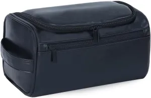 MMSEKT men's make-up bag, husband, Boyfriend's toiletries bag, Dad's large PU leather travel bag, father's Day, anniversary, Best Man Wedding Gift (Black)