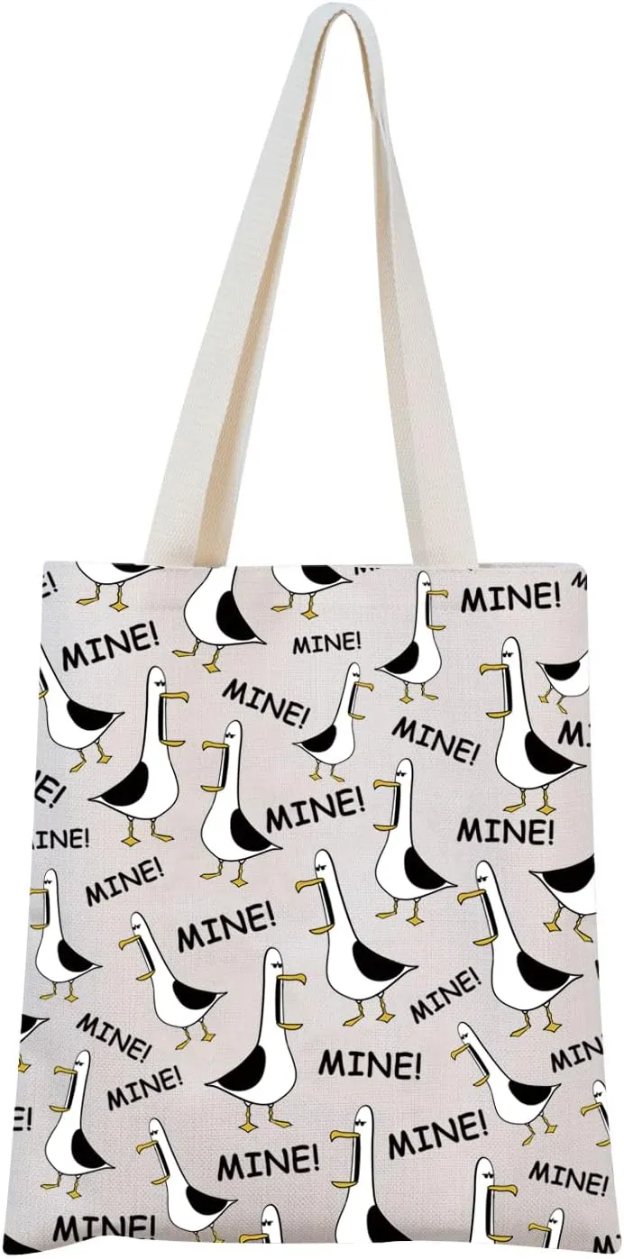 MNIGIU Nemo Seagull Cosmetic Bag Seagull Lovers Gifts Underwater Animal Gifts Seagull Souvenir Gift (MINE Tote)