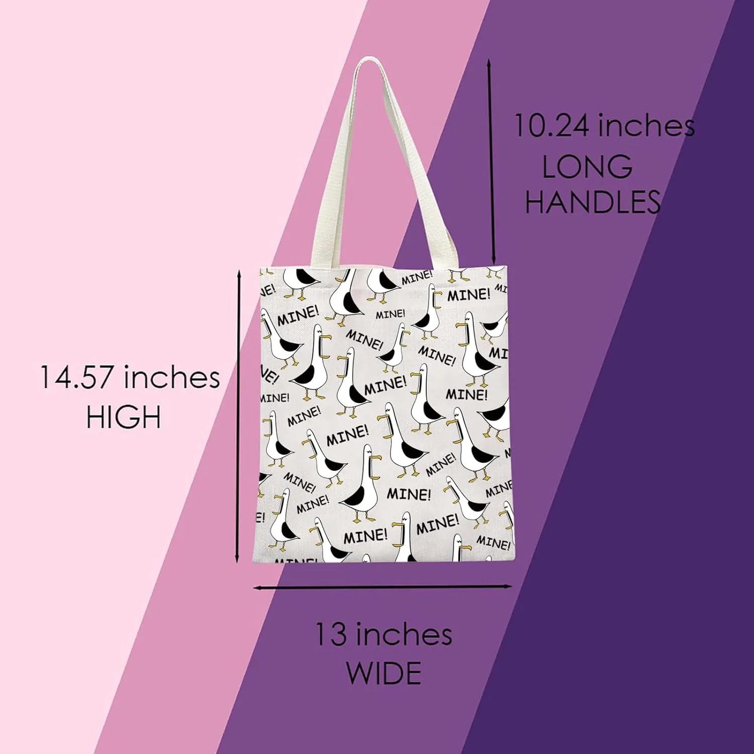 MNIGIU Nemo Seagull Cosmetic Bag Seagull Lovers Gifts Underwater Animal Gifts Seagull Souvenir Gift (MINE Tote)