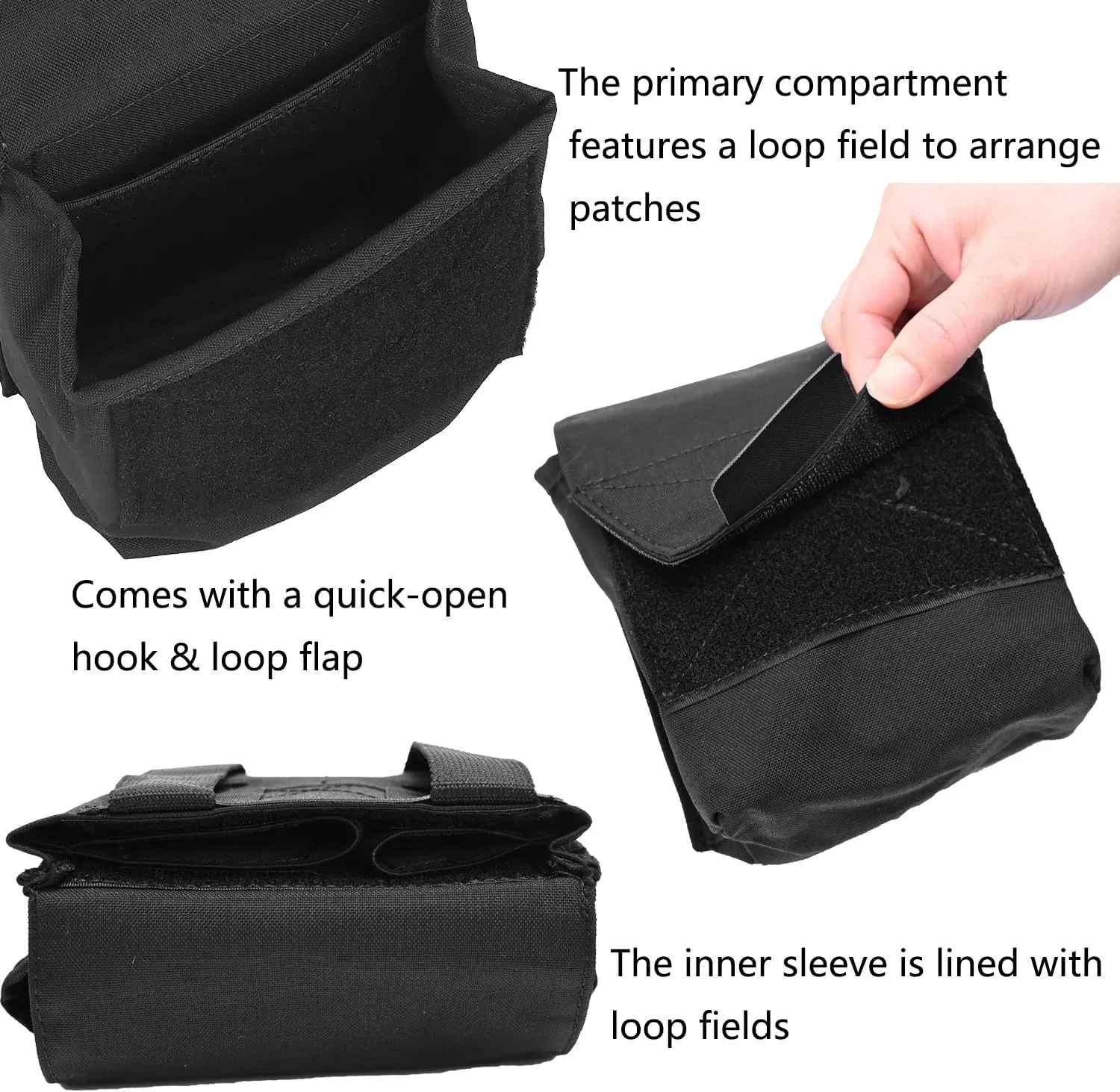 Molle Admin Pouch with Elastic Mag Insert,SABADO Multifunctional GP Pouch Utility Tools Storage,EDC Bag Fit Tactical Vest and Belt
