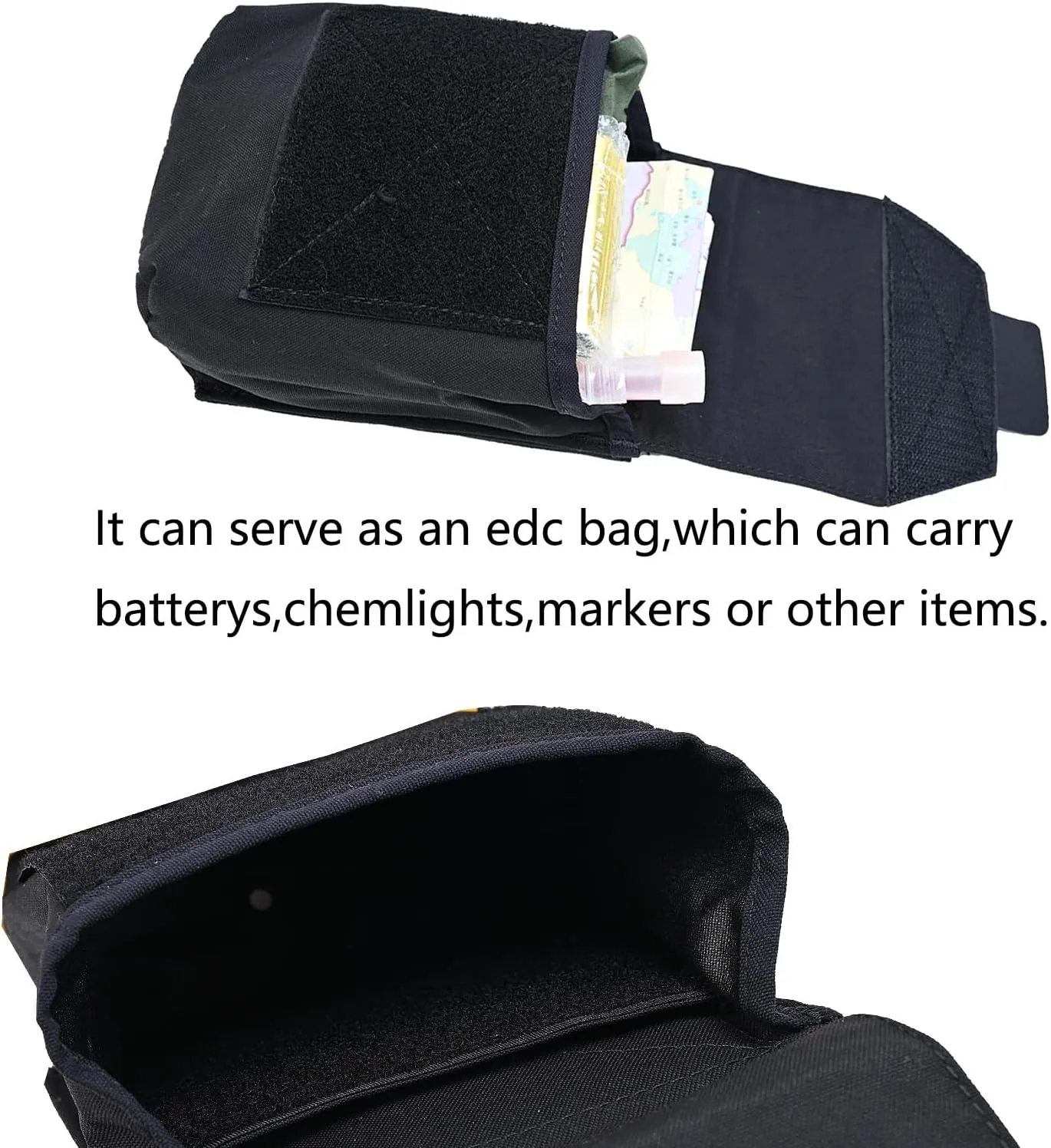 Molle Admin Pouch with Elastic Mag Insert,SABADO Multifunctional GP Pouch Utility Tools Storage,EDC Bag Fit Tactical Vest and Belt