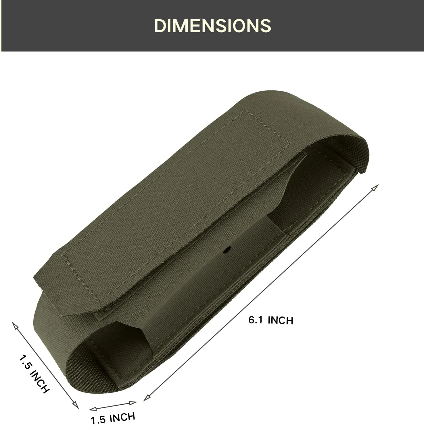 Molle Flashlight Holster TKO Tactical Pouch Nylon Small Tool Kit Multifunctional Storage Pouches as External Expansion Adapter Bag for Duty Belt Vest Backpack