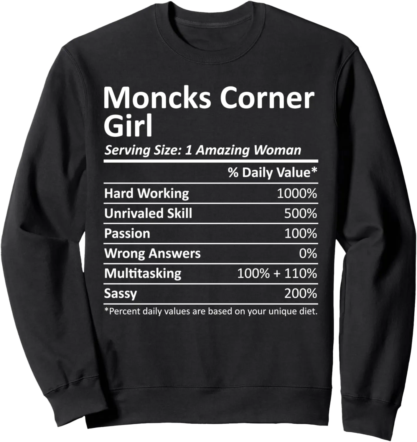 MONCKS CORNER GIRL SC SOUTH CAROLINA Funny City Home Gift Sweatshirt